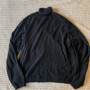 Women’s Lord & Taylor Merino Wool Black Turtleneck Sweater Size XL
